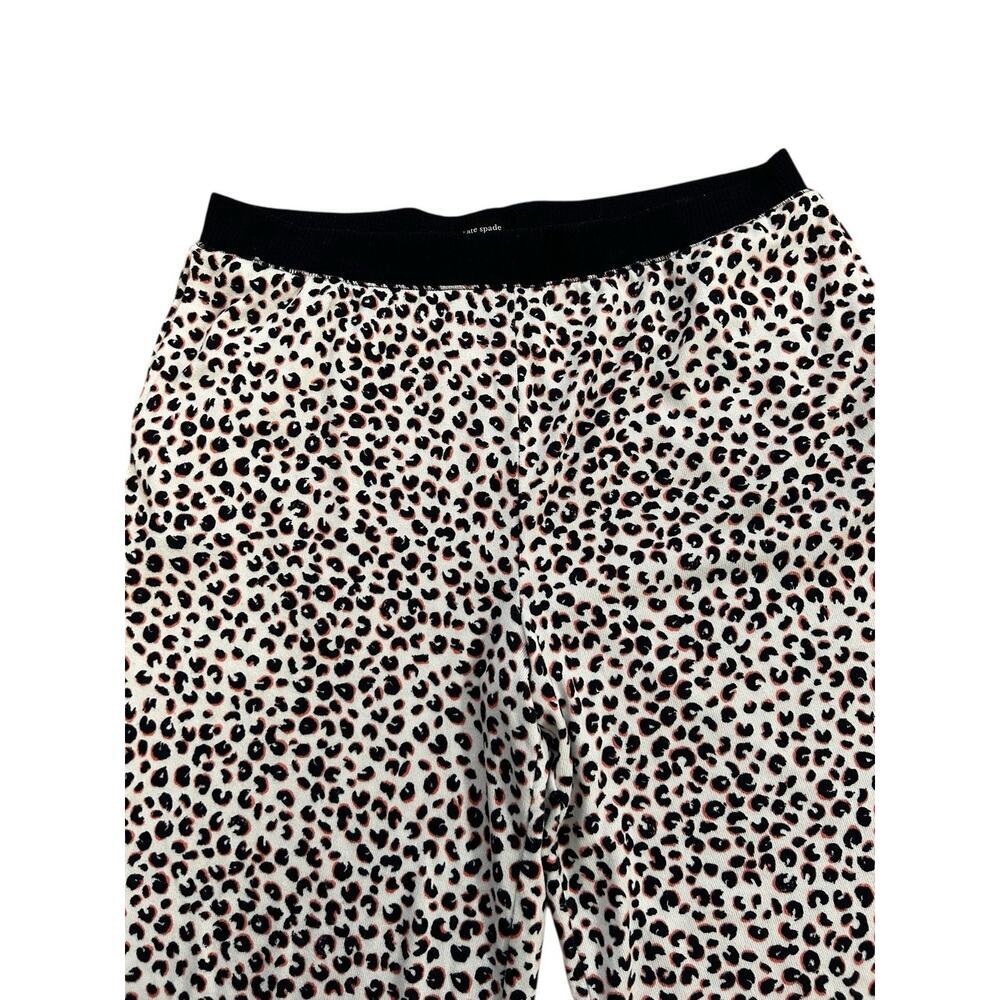 Kate Spade Womens Blue White Pink Leopard Print V-Neck Long Sleeve Pajama Set XL - Picture 11 of 16